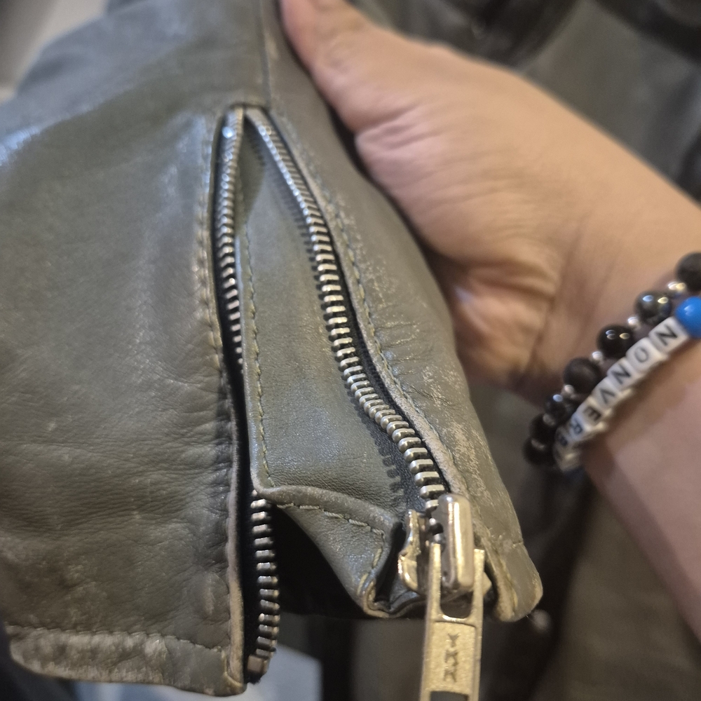Hein Gericke Gray Leather Jacket - Picture 3 of 4